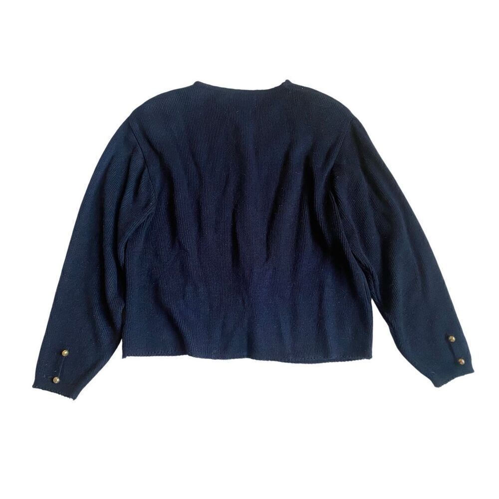 Vintage Gally-Ho Womens 100% Acrylic Cardigan Sweater Size M Black